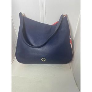 Kate Spade Kailee Handbag Tropical Toss Nightcap Blue Purse Shoulder Strap Bag